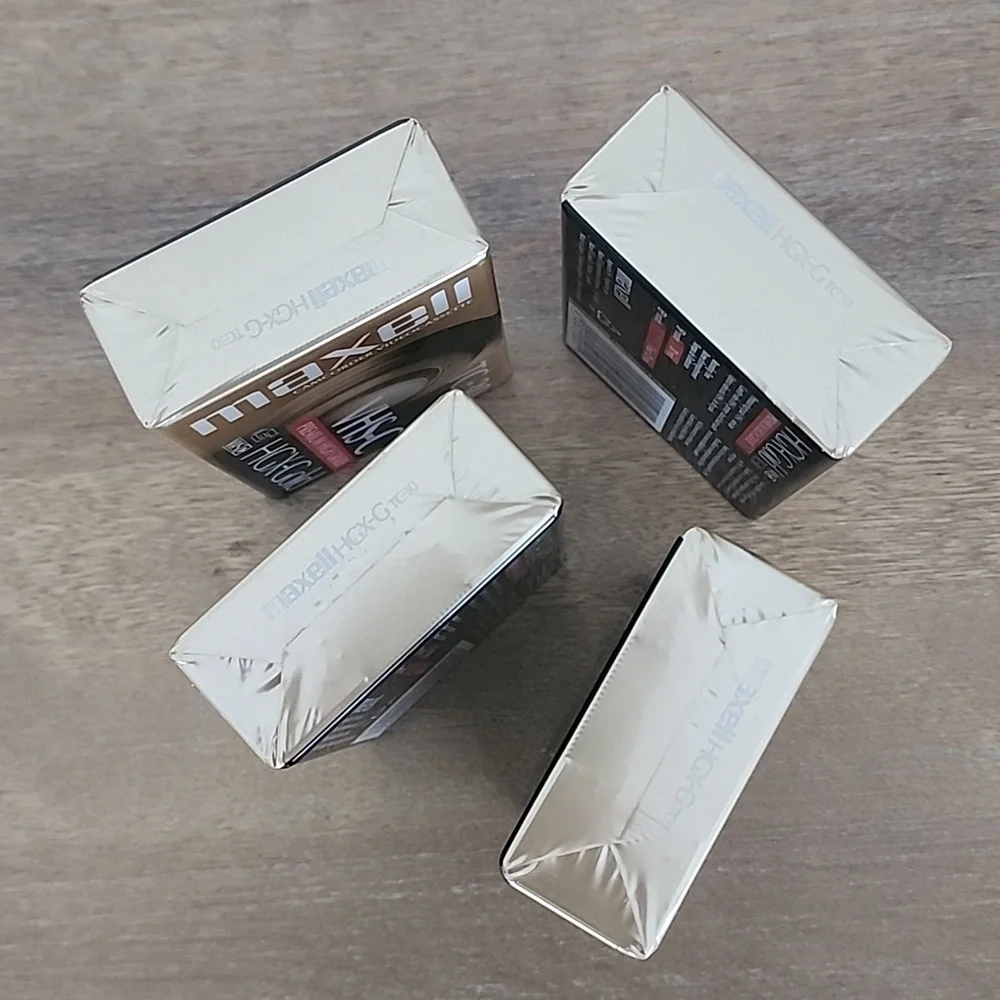 Maxell VHS-C HGX Gold TC-30 Blank Camcorder Tapes Sealed New 4 Pack Vintage
